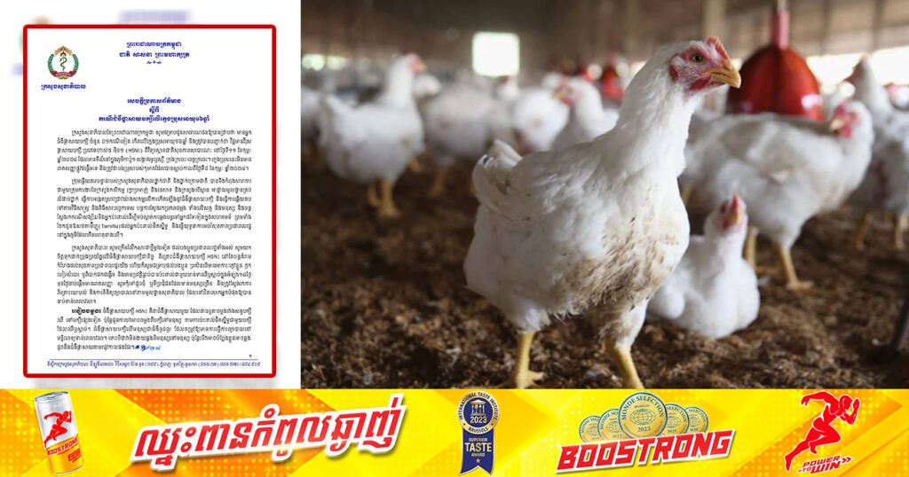 ក្រសួងសុខាភិបាល រកឃើញករណីជំងឺផ្តាសាយបក្សី(H5N1) លើយុវជនម្នាក់ អាយុ១៦ឆ្នាំ នៅក្រុងក្រចេះ