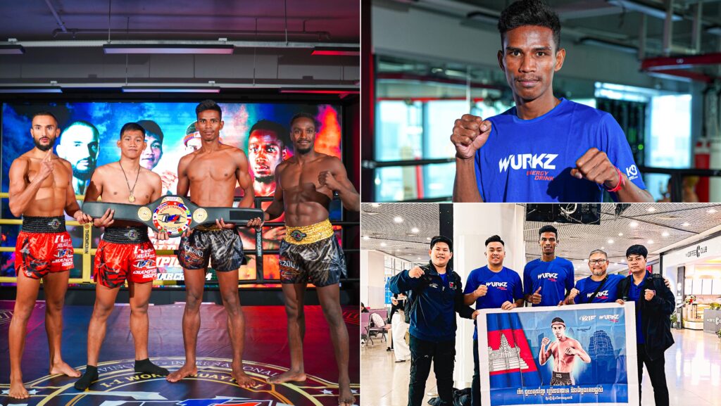 កីឡាករគុនខ្មែរជួរមុខ ឈឿង ល្វៃ ខំហាត់ពង្រឹងជើងនិងហាត់ការពារបន្ថែមសម្រាប់វាយដណ្តើមខ្សែក្រវាត់ I-1 WORLD CAMPION GOLD BELT នៅទីក្រុង ហុងកុង ក្នុងថ្ងៃទី១២ ខែមីនា