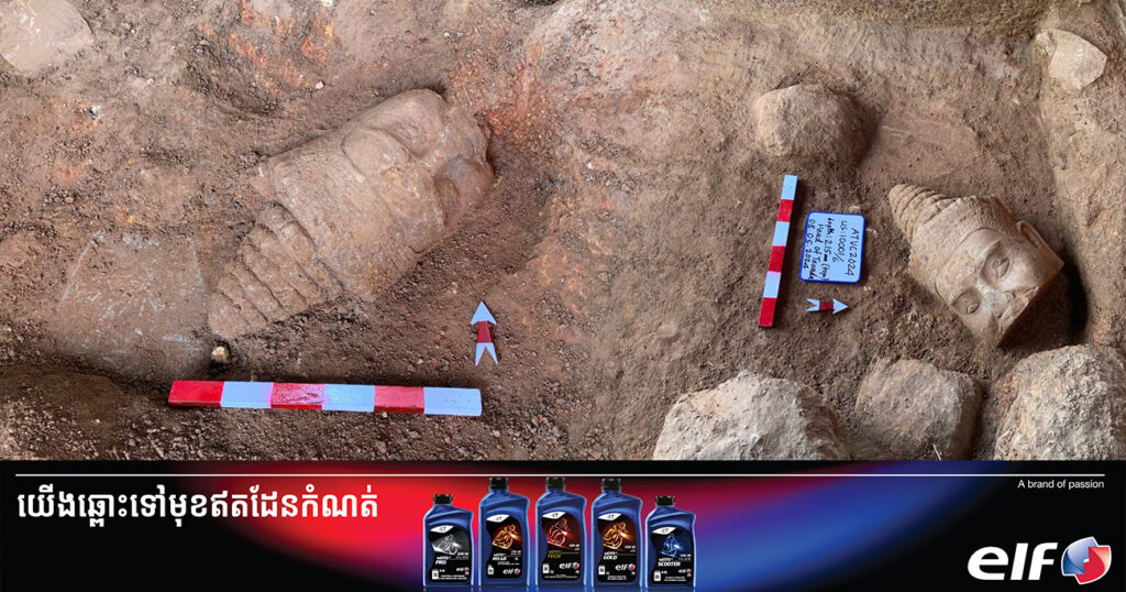 ក្រុមការងារស្រាវជ្រាវ ប្រទះឃើញព្រះកេសទេវតាក្នុងកំណាយស្រាវជ្រាវនៅខ្លោងទ្វារនៃក្រុងអង្គរធំ