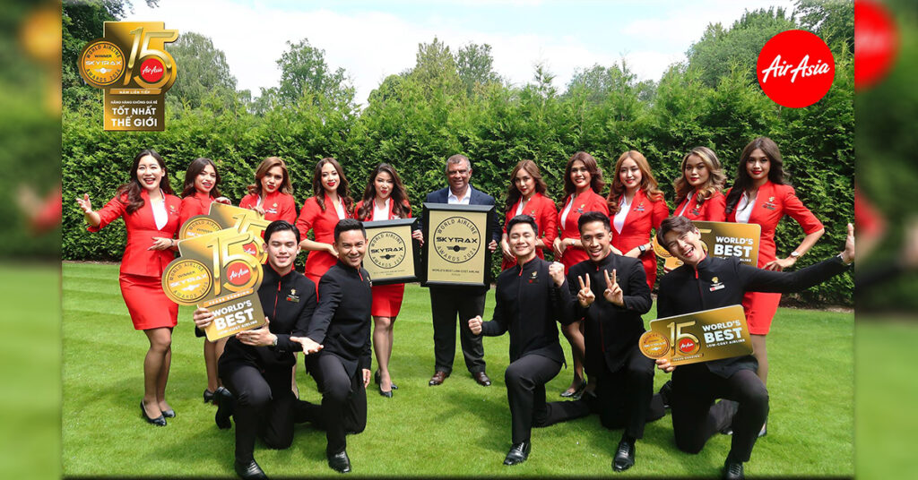 AirAsia ជាប់ជាក្រុមហ៊ុនអាកាសចរណ៍ដែលមានតម្លៃហោះហើរសមរម្យលំដាប់ពិភពលោកក្នុងកម្មវិធី Skytrax រយៈពេល 15ឆ្នាំ ជាប់គ្នា ហើយបន្តផ្ដល់នូវបទពិសោធនៃការហោះហើរជាមួយសុវត្ថិភាព សេវាកម្មដ៏ល្អ និងបង្កើនការច្នៃប្រឌិតថ្មីសម្រាប់អតិថិជន