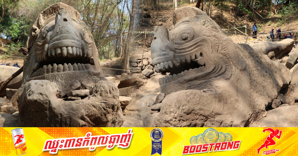 អ្នកជំនាញអាជ្ញាធរជាតិអប្សរា កំពុងរៀបចំជួសជុលរចនាសម្ព័ន្ធ ប្រព័ន្ធចង្អូរបង្ហូរទឹក «ចម្លាក់ក្បាលមករ»