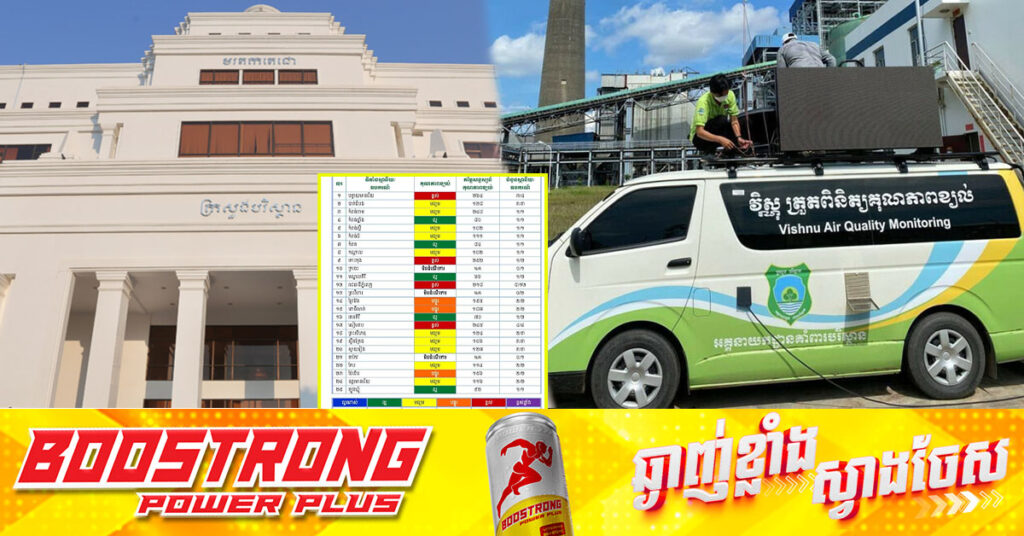 អ្នកនាំពាក្យក្រសួងបរិស្ថាន៖ ឧបករណ៍តាមដាន និងត្រួតពិនិត្យគុណភាពខ្យល់ នៅតាមស្ថានីយ ៦០ទីតាំងនៅទូទាំងប្រទេស  បង្ហាញថា គុណភាពខ្យល់មានខេត្តជាច្រើននៅល្អប្រសើរ