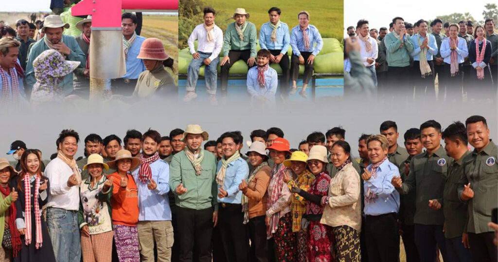 អ្នកឧកញ៉ា ឡេង ណាវ៉ាត្រា ដឹកនាំក្រុមការងារចុះជួយទិញស្រូវពលរដ្ឋកំពុងច្រូតកាត់នៅខេត្តកំពង់ធំ ក្នុងបុព្វហេតុរួមគ្នាជួយកសិករយើង រួមគ្នាជួយជាតិ និងប្រជាជនយើង