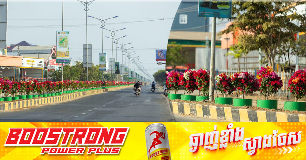 ខេត្តកំពង់ធំ ដាំដើមផ្កាក្រដាសចំនួន១ពាន់ដេីម​ លម្អនៅលើសួនខណ្ឌចែកទ្រូងផ្លូវជាតិលេខ៦ ចូលមកកាន់ក្រុងស្ទឹងសែន ដើម្បីលំអសោភ័ណភាពតាមដងផ្លូវ