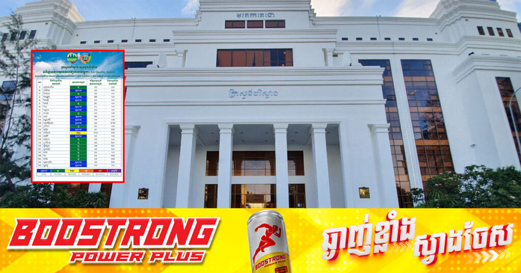 ស្ថានភាពខ្យល់នៅកម្ពុជា សម្រាប់ថ្ងៃទី ២៨ ខែមករា ចាប់ពីម៉ោង ៦ល្ងាច ដល់ម៉ោង ៦ព្រឹក ថ្ងៃទី ២៩ ខែមករា គឺ «ល្អ»