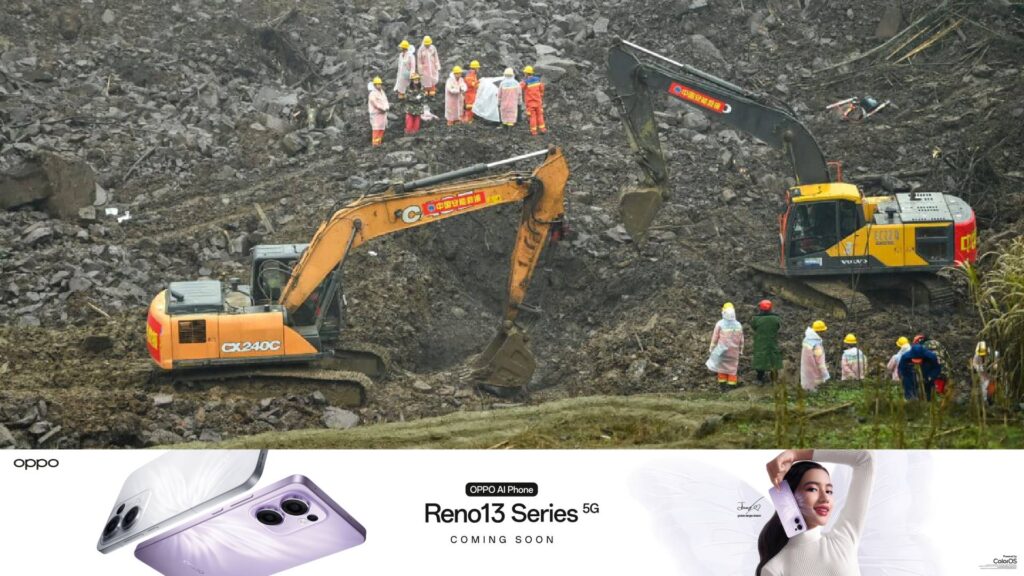 មនុស្សម្នាក់បានបាត់បង់ជីវិត ខណៈ ៣០នាក់កំពុងបាត់ខ្លួន ក្នុងហេតុការណ៍បាក់ដីនៅប្រទេសចិន