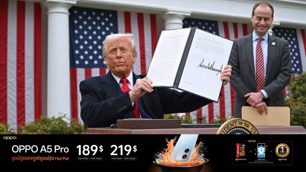 ច្បាប់ដំឡើងពន្ធនាំចូលអាមេរិកថ្មីរបស់លោក ដូណាល់ ត្រាំ ចូលជាធរមាន ខណៈទំនិញចិនមួយចំនួនត្រូវបង់ពន្ធរហូតដល់ ១០៤%