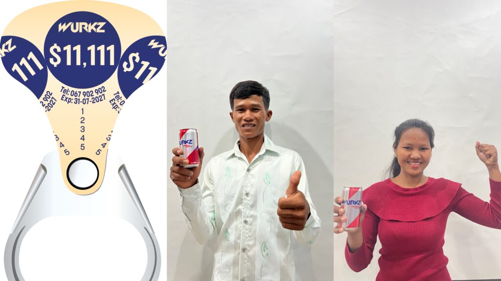 លាភចូលបណ្តាក់ថ្ងៃគ្នា! បងប្អូនកសិករខ្មែរ ២រូប មកពីខេត្តកំពត និងកណ្តាល ត្រូវរង្វាន់ធំលុយសុទ្ធ ១១,១១១ ដុល្លារពីភេសជ្ជៈប៉ូវកម្លាំង វើក!