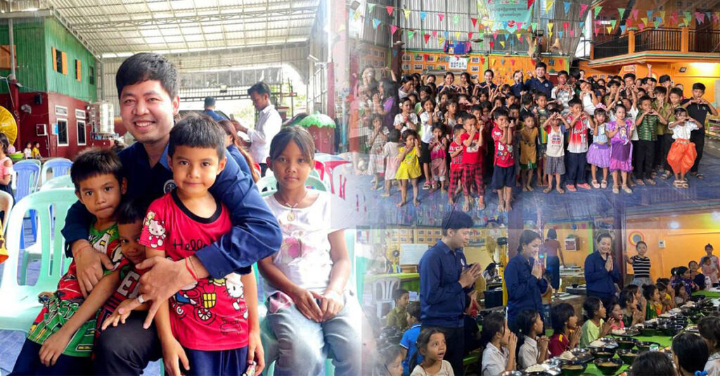 ចែករំលែកក្ដីស្រឡាញ់ជូនដល់កុមារកំព្រា! ឧកញ៉ា ឡេង និមល និងឧកញ៉ ឡេង បញ្ចពណ៌ ចុះទៅធ្វើម្ហូបឱ្យកុមារនៅមណ្ឌលកុមាកំព្រា «សមាគមស្នាមញញឹមថ្មីនៃក្ដីសង្ឃឹមរបស់កុមារ» នៅខេត្ដកណ្ដាល