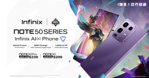 Infinix NOTE 50 Series ស្មាតហ្វូនបំពាក់មុខងារលំដាប់ Flagship, One-Tap Infinix AI ∞ និងការសាកថ្មកម្រិតខ្ពស់ 90W នៃ Note 50 series Collaboration ជាមួយ MLBB បានមកដល់ហើយ!!