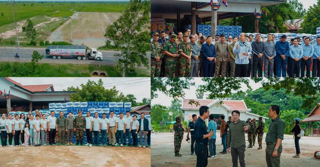 អ្នកឧកញ៉ា លាង ពៅ ឧបត្ថម្ភស៊ីម៉ងត៍ ចំនួន ១១១តោន, ថវិកាជាង ៥៨លានរៀល និងទឹកសុទ្ធកម្ពុជា ១,៥០០កេស ជូនដល់កងកម្លាំងជួរមុខនៅតាមព្រំដែន