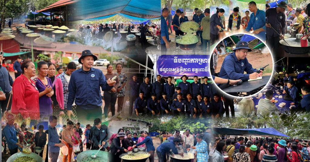 អ្នកឧកញ៉ា ឡេង ណាវ៉ាត្រា បន្តចុះជាប់ផ្ទាល់ប្រចាំគោលដៅទាំង៩ ចម្អិនម្ហូបផ្គត់ផ្គង់ជូនប្រជាពលរដ្ឋភៀសសឹកជាង ៥ម៉ឺននាក់ខេត្តឧត្តរមានជ័យ និងព្រះវិហារ