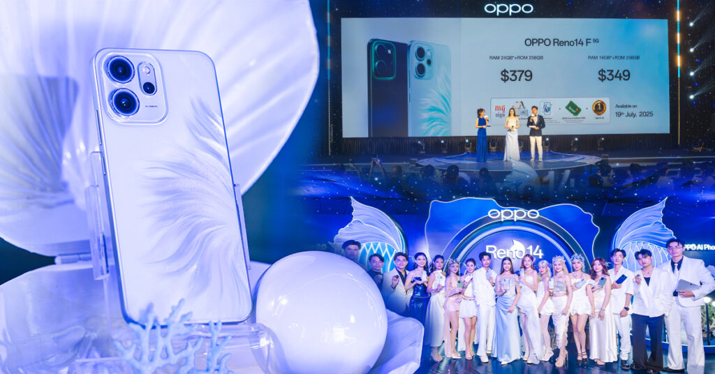 OPPO Reno14 Series 5G សម្ពោធផ្លូវការហើយ ជាមួយស្ទីលរចនាបថកន្ទុយទេពមច្ឆា និងមុខងារ AI សំខាន់ៗ
