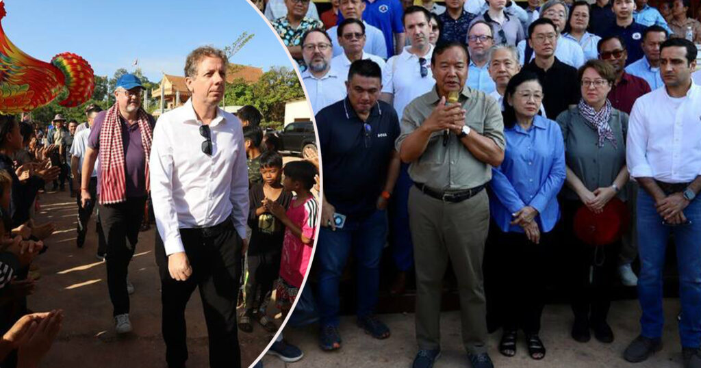 បណ្តាអង្គទូតបរទេសប្រចាំនៅកម្ពុជា អញ្ជើញទៅពិនិត្យមើលស្ថានភាពជនភៀសសឹកនៅវត្តប្រាសាទបន្ទាយស្រី ខេត្តសៀមរាប