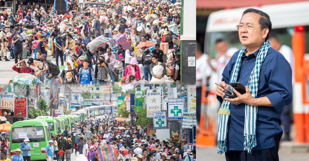 ពលករខ្មែរប្រមាណជាង ១០ម៉ឺននាក់ កំពុងសម្រុកចាកចេញពីប្រទេសថៃវិលត្រឡប់មកកម្ពុជាវិញ