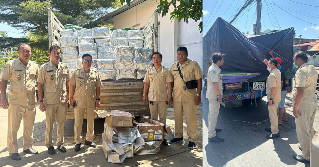 សមត្ថកិច្ចជំនាញ ចុះចាប់រថយន្តមួយគ្រឿង ដឹកសាច់គោ និងជើងមាន់បង្កកចំនួន ៣,៥តោន ដែលដឹកចេញពីប្រទេសវៀតណាម បម្រុងយកមកចែកចាយបន្តនៅភ្នំពេញ