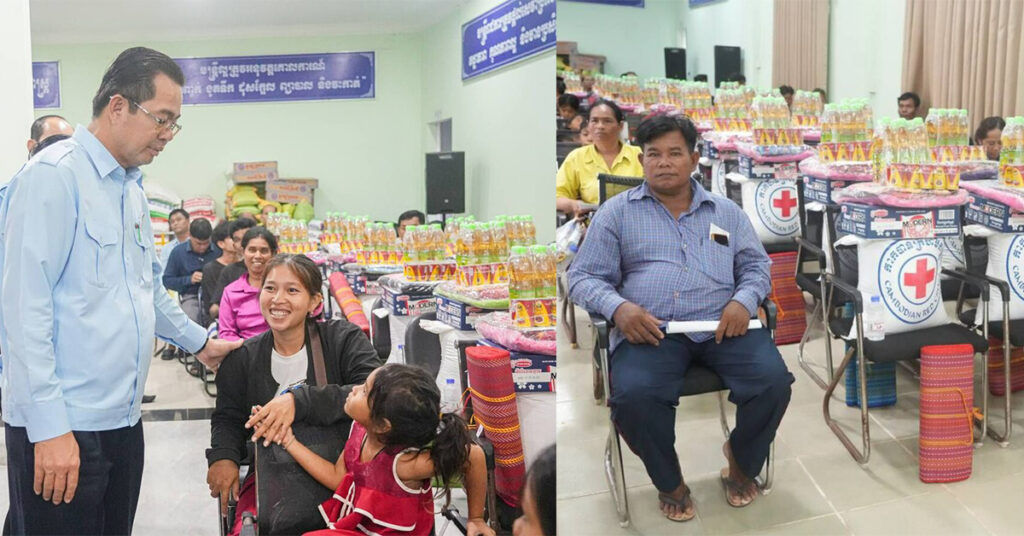 ប្រធានគណ:កម្មាធិការសាខាកាកបាទក្រហមកម្ពុជាខេត្តព្រះសីហនុលើកទឹកចិត្តឱ្យពលករខ្មែរវិលត្រឡប់មកពីថៃ ងាកមកធ្វើការងារនៅក្នុងស្រុកវិញ