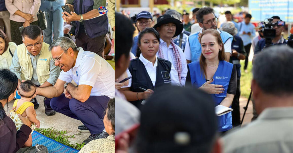 ព្រឹកនេះ តំណាងអង្គទូត មកពី១១ប្រទេស និងតំណាងទីភ្នាក់ងារអង្គការសហប្រជាជាតិ (UN) ប្រមាណ ១៥ស្ថាប័ន ដោយក្នុងនោះមាន អង្គការសុខភាពពិភពលោក (WHO) និងអង្គការពាក់ព័ន្ធផ្សេងៗទៀត បានចុះពិនិត្យស្ថានភាពជនភៀសសឹក នៅវត្តប្រាសាទបន្ទាយស្រី