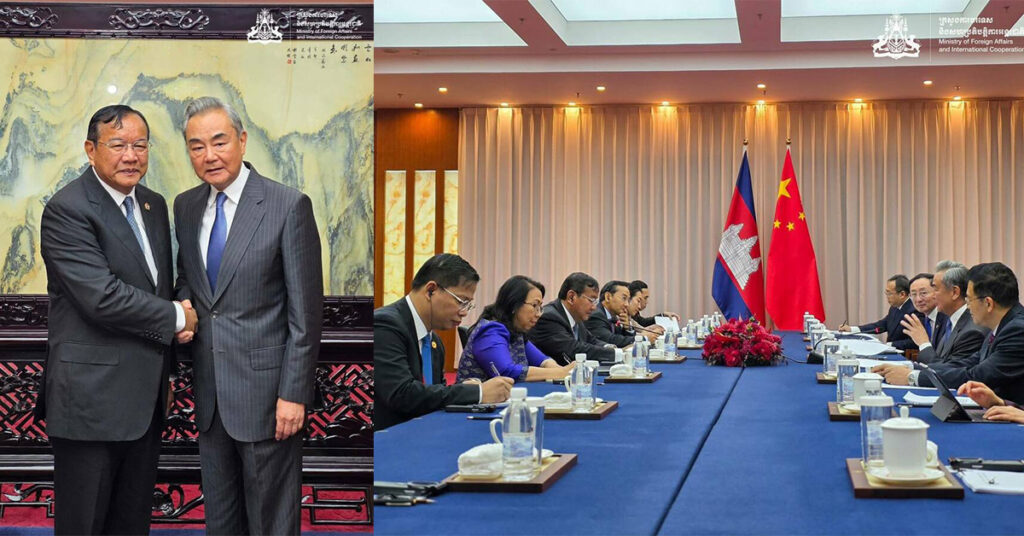 កម្ពុជា ថ្លែងអំណរគុណប្រទេសចិន ដែលបានបង្ហាញឆន្ទៈក្នុងការផ្តល់ជំនួយមនុស្សធម៌ជាច្រើនប្រភេទ រួមទាំងការបោសសម្អាតមីននៅតាមតំបន់ព្រំដែន ដែលមានការព្រមព្រៀងគ្នារវាងកម្ពុជា និងថៃ