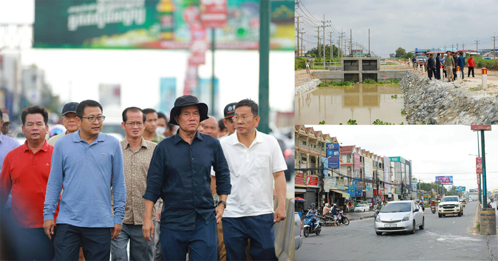 ឯកឧត្តម ឃួង ស្រេង ណែនាំឱ្យមន្ទីរជំនាញពាក់ព័ន្ធ ដោះស្រាយបញ្ហាជំនន់ទឹកភ្លៀង ក្នុងខណ្ឌ ពោធិ៍សែនជ័យ និងខណ្ឌកំបូល