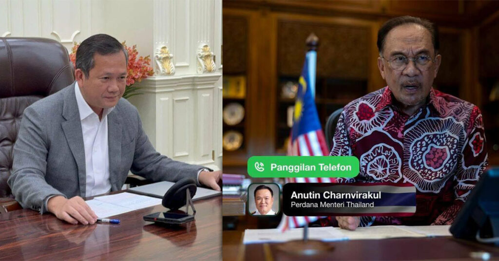 ឯកឧត្តម នាយករដ្ឋមន្ត្រីម៉ាឡេស៊ី ជួបពិភាក្សាតាមទូរសព្ទជាមួយនាយករដ្ឋមន្ត្រីកម្ពុជា និងថៃ ពាក់ព័ន្ធនឹងជម្លោះព្រំដែន