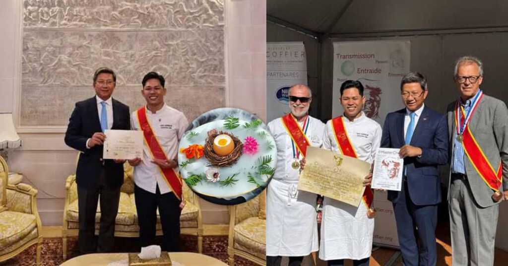 បង្អែម «ពងក្នុងសំបុក» របស់កម្ពុជា ឈ្នះពានរង្វាន់លេខ១ ក្នុងការប្រកួត នាឱកាសតាំងពិព័រណ៍ម្ហូបអាហារអន្តរជាតិ នៅទីក្រុងប៉ារីស