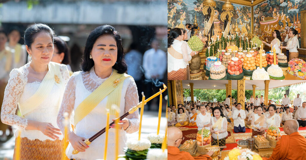 សម្ដេចកិត្តិព្រឹទ្ធបណ្ឌិតអញ្ជើញបួងសួងចម្រើនសេចក្តីសុខ នាប្រាសាទអង្គវត្ត