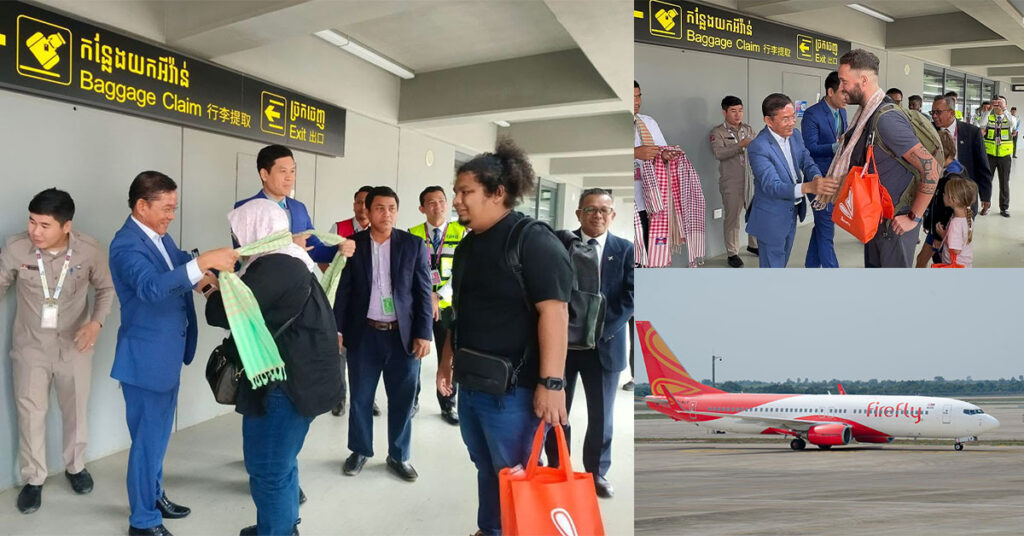 ដូចការគ្រោងទុក! ជើងហោះហើរត្រង់លើកដំបូងរបស់ ក្រុមហ៊ុនអាកាសចរណ៍ Firefly ពីទីក្រុងកូឡាឡាំពួ មកកាន់ខេត្តសៀមរាប បានចាប់ផ្ដើមដំណើរការហើយ