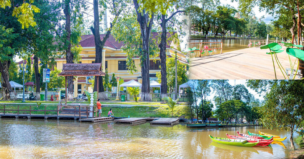 ណាត់គ្នានៅ! ខេត្តសៀមរាប បានរៀបចំតុបតែងសួនច្បារព្រះរាជដំណាក់ និងតាមបណ្ដោយដងស្ទឹងសៀមរាប សម្រាប់កម្សាន្តនាពិធីបុណ្យអុំទូករយៈពេល ៣ថ្ងៃ ខាងមុខនេះ