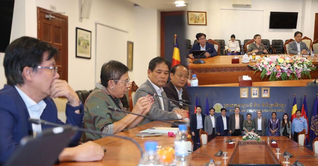 រដ្ឋមន្ត្រីក្រសួងវប្បធម៌ និងវិចិត្រសិល្បៈ ទទួលជួបលោក Michael Damon និងលោក Yves Deria ផលិតករភាពយន្តមកពីប្រទេសបារាំង ដើម្បីពិភាក្សាការងារលើគម្រោងរៀបចំថតភាពយន្តឯកសារនៅកម្ពុជា