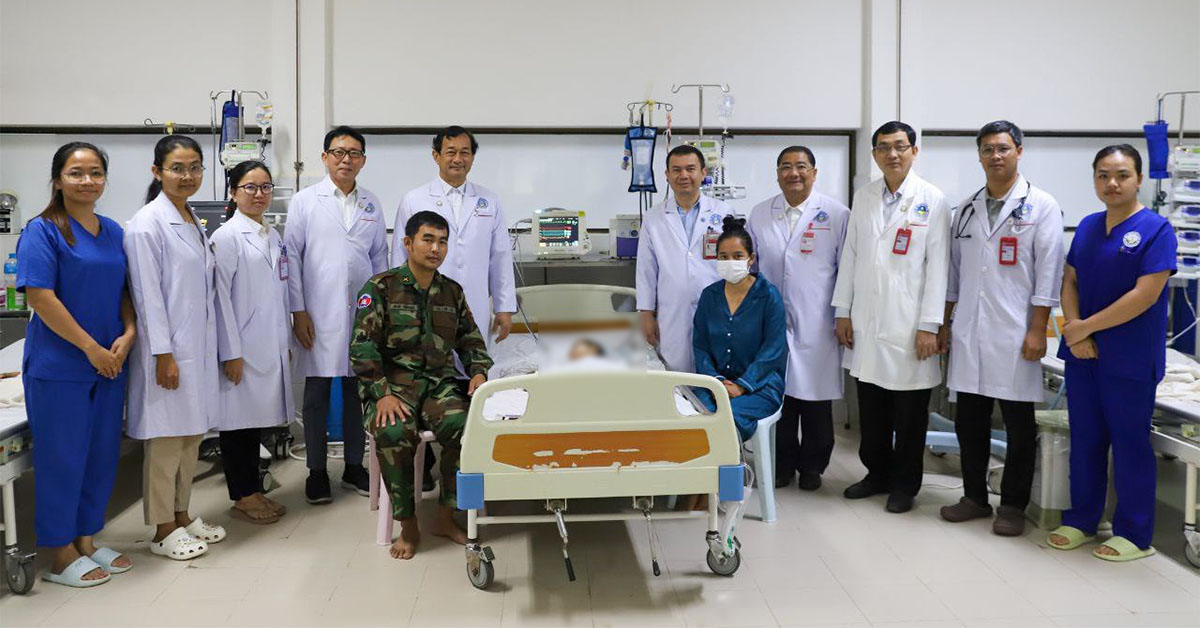 កូនរបស់វីរកងទព័ប្រចាំទិសប្រាសាទព្រៈវិហារ ដែលមានជំងឺបេះដូងប្រហោងថតខាងលើ បានទទួលការវះកាត់ជោគជ័យ នៅមន្ទីរពេទ្យជ័យវរ្ម័នទី៧