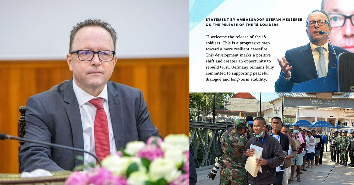 ឯកអគ្គរដ្ឋទូតអាល្លឺម៉ងប្រចាំកម្ពុជា៖ ការដោះលែងទាហាន ១៨ រូប ជាជំហានមួយឆ្ពោះទៅរកបទឈប់បាញ់ ឱ្យកាន់តែរឹងមាំ