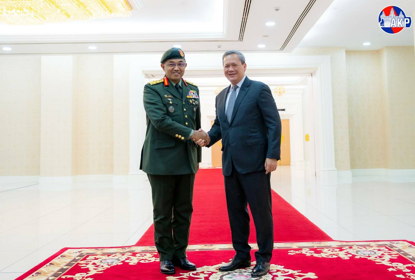 កិច្ចប្រជុំរវាងសម្ដេចហ៊ុន ម៉ាណែត និងមេបញ្ជាការកងទ័ពម៉ាឡេស៊ី