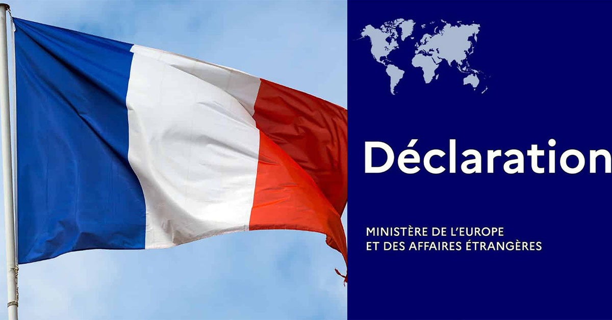 ប្រទេសបារាំង អំពាវនាវឱ្យកម្ពុជា និងថៃបន្តចាត់វិធានការចាំបាច់ទាំងអស់ដើម្បីដំណោះស្រាយជម្លោះប្រកបដោយសន្តិវិធី ដែលគោរពច្បាប់អន្តរជាតិ