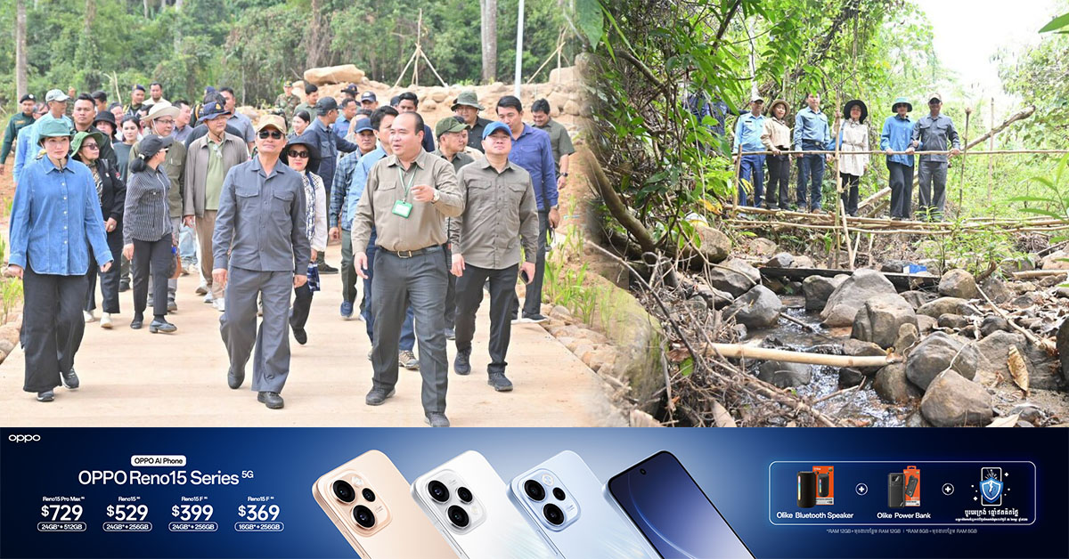 អភិបាលខេត្តកំពង់ស្ពឺ ជំរុញឱ្យមន្ត្រីជំនាញបច្ចេកទេសពន្លឿនការស្ថាបនាផ្លូវឡើងភ្នំខ្នងផ្សារ ខណៈទីតាំងផ្តល់ព័ត៌មាន និងហេដ្ឋារចនាសម្ព័ន្ធនានា នៅដំណាក់ដំរី រួចរាល់ ១០០ ភាគរយ