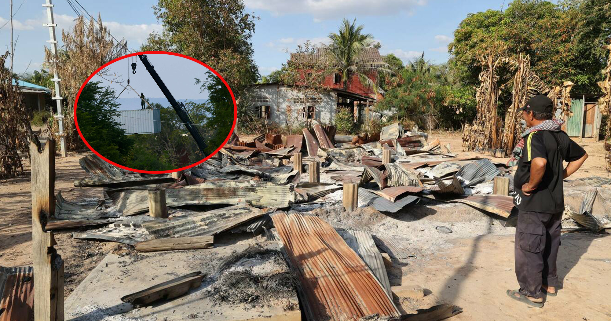 ផលប៉ះពាល់នៃសង្រ្គាមនៅតំបន់បឹងត្រកួន និងសកម្មភាពរំលោភច្បាប់អន្តរជាតិ ដោយការព័ទ្ធយកភូមិតាមរយៈការដាក់កុងតឺន័រ របស់ទាហានឈ្លានពានថៃ