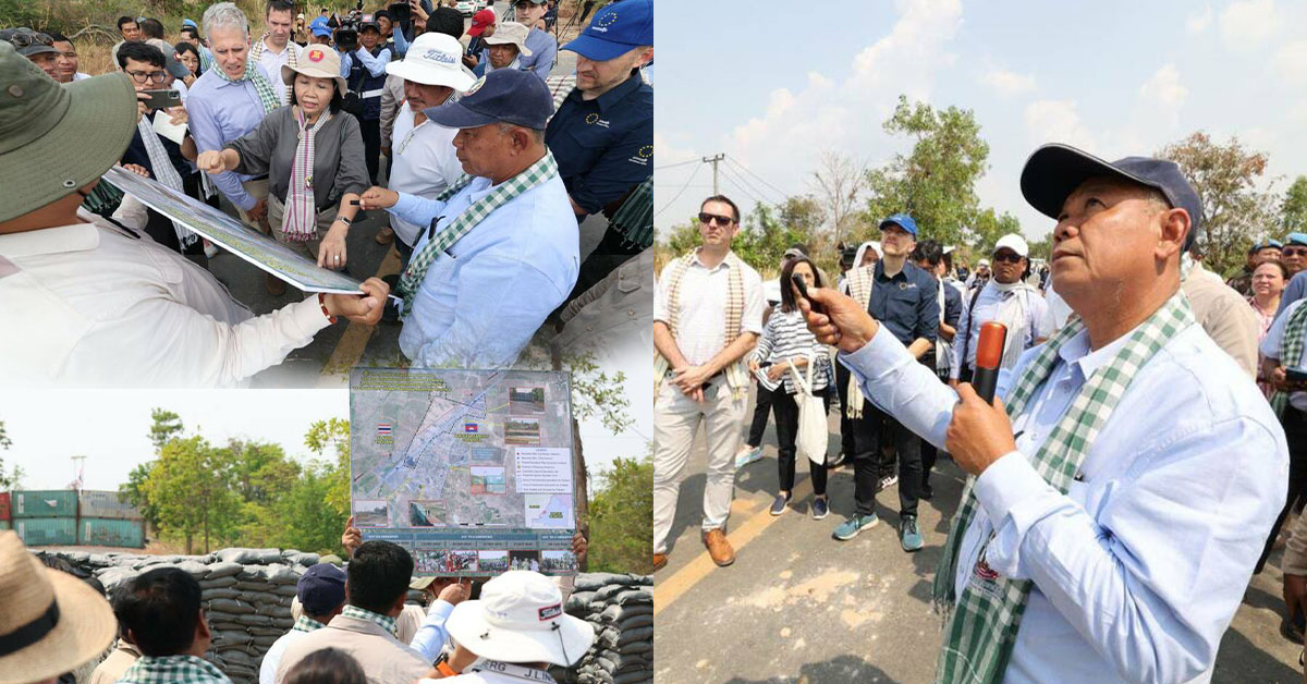 បណ្តាអង្គទូត និងទីភ្នាក់ងារបរទេស ចុះពិនិត្យមើលការបង្កើតស្ថានភាពថ្មីនៅលើទីតាំងជាក់ស្តែង នៅភូមិជោគជ័យ និងភូមិព្រៃចាន់