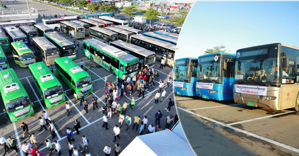 រាជធានីភ្នំពេញ ត្រៀមរថយន្តក្រុងចំនួន ៦០០គ្រឿង សម្រាប់ដឹកជញ្ជូន​ពលរដ្ឋ​ទៅខេត្ត​ រយៈពេល៦ថ្ងៃ ក្នុងឱកាសបុណ្យចូលឆ្នាំថ្មី ប្រពៃណីជាតិខ្មែរ​ដោយ​ឥតគិតថ្លៃ​