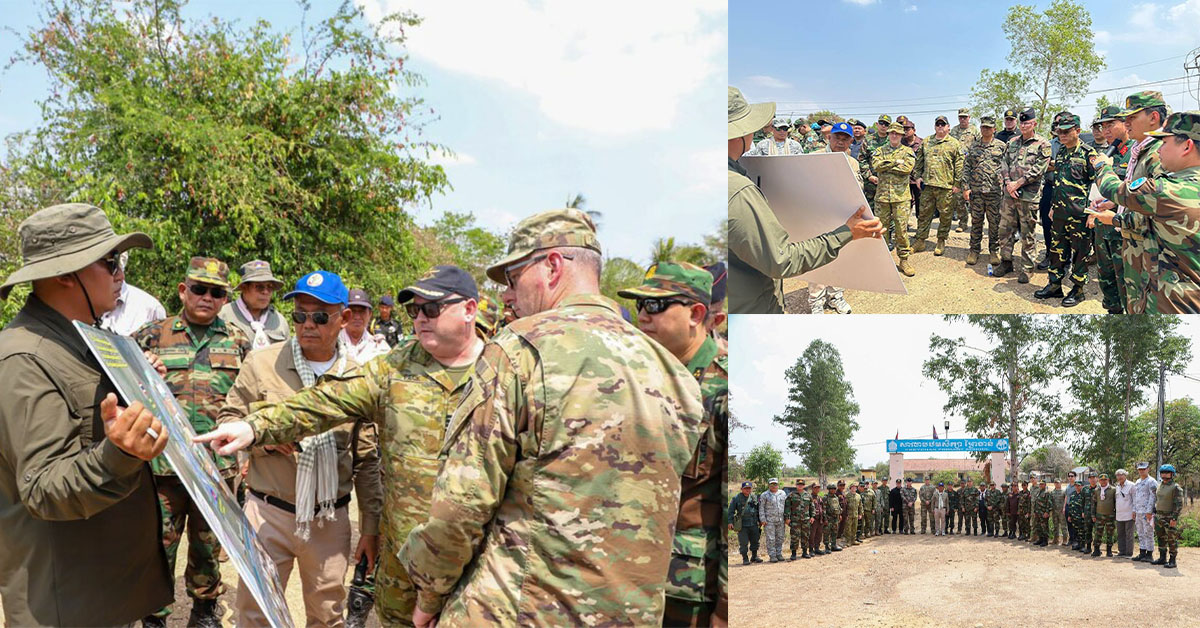 ប្រតិភូអនុព័ន្ធយោធាបរទេស ចំនួន ១២ប្រទេស ចុះទៅពិនិត្យទីតាំងជាក់ស្តែងនៅភូមិព្រៃចាន់ ឃុំអូរបីជាន់ ស្រុកអូរជ្រៅ ខេត្តបន្ទាយមានជ័យ ដែលជាទីតាំងទទួលរងការវាយប្រហារ រាយបន្លាលួស និងដាក់ពង្រាយទូកុងតឺន័រកាន់កាប់ដោយខុសច្បាប់របស់យោធាថៃ