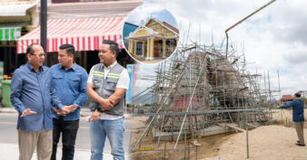 អភិបាលខេត្តកំពត ចុះពិនិត្យវឌ្ឍនភាពនៃការសាងសង់រូបសំណាកបាតដៃ និងវិថីអាហារ ដែលកំពុងសាងសង់ ក្នុងក្រុងកំពត