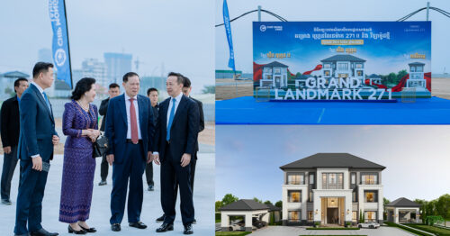 ជីប ម៉ុង លែនបំបែកកំណត់ត្រាថ្មី ដោយប្រារព្ធពិធីបញ្ចុះបឋមសិលាបើកការដ្ឋានសាងសង់ គម្រោង ហ្រ្គេនលែនម៉ាក 271 II និងបើកលក់ Pre-sales វីឡាម៉ូដថ្មីសន្លាងចំនួន 3 ព្រមគ្នា ធ្វើឲ្យកក្រើកទីផ្សារអចលនទ្រព្យនៅកម្ពុជា!