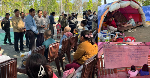 បណ្ដាទូត និងអង្គការអន្តរជាតិ ចុះពិនិត្យស្ថានភាពជនភៀសសឹកនៅឃុំថ្មដាចំនួន៧៦គ្រួសារ ក្រោយយោថៃដាក់ទូរកុងតឺន័រ និងលួសបន្លាមិនឱ្យចូលផ្ទះរបស់ខ្លួន