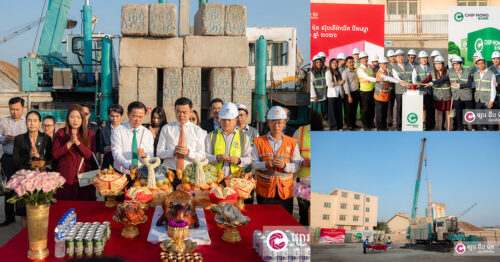 ផ្សារ ជីប ម៉ុង ស៊ុបភើម៉ាឃីត បើកការដ្ឋានសាងសង់ នៅតំបន់បឹងស្នោ និងកប់ស្រូវ តាមការសន្យា