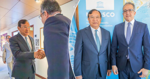 ឯកឧត្តមឧបនាយករដ្ឋមន្ត្រី ប្រាក់ សុខុនអញ្ជើញជួបពិភាក្សាការងារទ្វេភាគីជាមួយអគ្គនាយកអង្គការ UNESCO