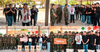 “គេបន្តឈ្លានពាន ស៊ីម៉ងត៍អូដ្ឋនៅតែបន្តជួយ”  ឈាមជ័រជាខ្មែរ ក្រុមហ៊ុន ជីប ម៉ុង ស៊ីម៉ងត៍អូដ្ឋ បន្តបេសកកម្មនាំយកស៊ីម៉ងត៍អូដ្ឋ ១,០០០ តោនបន្ថែមទៀត ទៅកាន់សមរភូមិជួរមុខ ដើម្បីកសាងបន្ទាយការពារជាតិដ៏រឹងមាំ