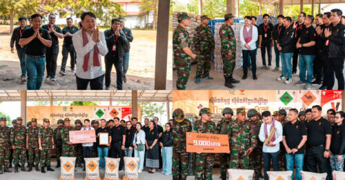 “គេបន្តឈ្លានពាន ស៊ីម៉ងត៍អូដ្ឋនៅតែបន្តជួយ”  ឈាមជ័រជាខ្មែរ ក្រុមហ៊ុន ជីប ម៉ុង ស៊ីម៉ងត៍អូដ្ឋ បន្តបេសកកម្មនាំយកស៊ីម៉ងត៍អូដ្ឋ ១,០០០ តោនបន្ថែមទៀត ទៅកាន់សមរភូមិជួរមុខ ដើម្បីកសាងបន្ទាយការពារជាតិដ៏រឹងមាំ