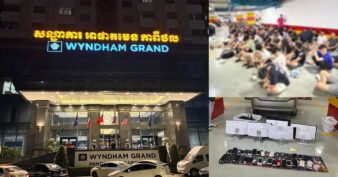 សមត្ថកិច្ចរាជធានីភ្នំពេញ ឃាត់ខ្លួនមនុស្សជាង ៣០០ នាក់ ក្នុងប្រតិបត្តិការបង្ក្រាបទីតាំងឆបោកតាមប្រព័ន្ធបច្ចេកវិទ្យា (Online Scam) ដ៏ធំមួយក្នុងខណ្ឌដូនពេញ