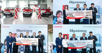 ដើម្បីកុមារកម្ពុជា! ក្រុមហ៊ុន តូយ៉ូតា (ខេមបូឌា) ឧបត្ថម្ភរថយន្តស៊េរីទំនើបដល់មន្ទីរពេទ្យគន្ធបុប្ផា មន្ទីរពេទ្យកុមារអង្គរ និងមជ្ឈមណ្ឌលព្យាបាល បេះដូងជប៉ុន (Japan Heart)