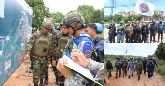 ក្រុមអ្នកសង្កេតការណ៍អាស៊ាន (AOT HOM) ហ្វីលីពីន ដើម្បីចុះសង្កេតការណ៍ ផ្ទៀងផ្ទាត់ និងរាយការណ៍អំពីស្ថានភាពព្រំដែននៅតំបន់ច្រកអូរស្មាច់ ក្រុងសំរោង ខេត្តឧត្តរមានជ័យ