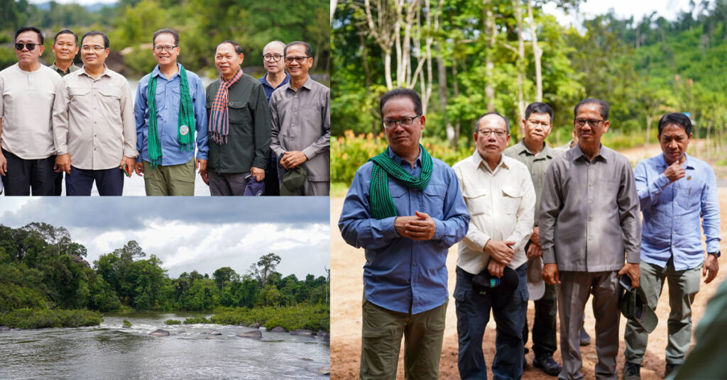 រដ្ឋមន្រ្តីក្រសួងចំនួន៣ ចុះទស្សនកិច្ចនៅតំបន់ការពារធម្មជាតិឧទ្យានជាតិភ្នំក្រវាញ ដើម្បីពិនិត្យមើលការរៀបចំគោលដៅលំហែបៃតង
